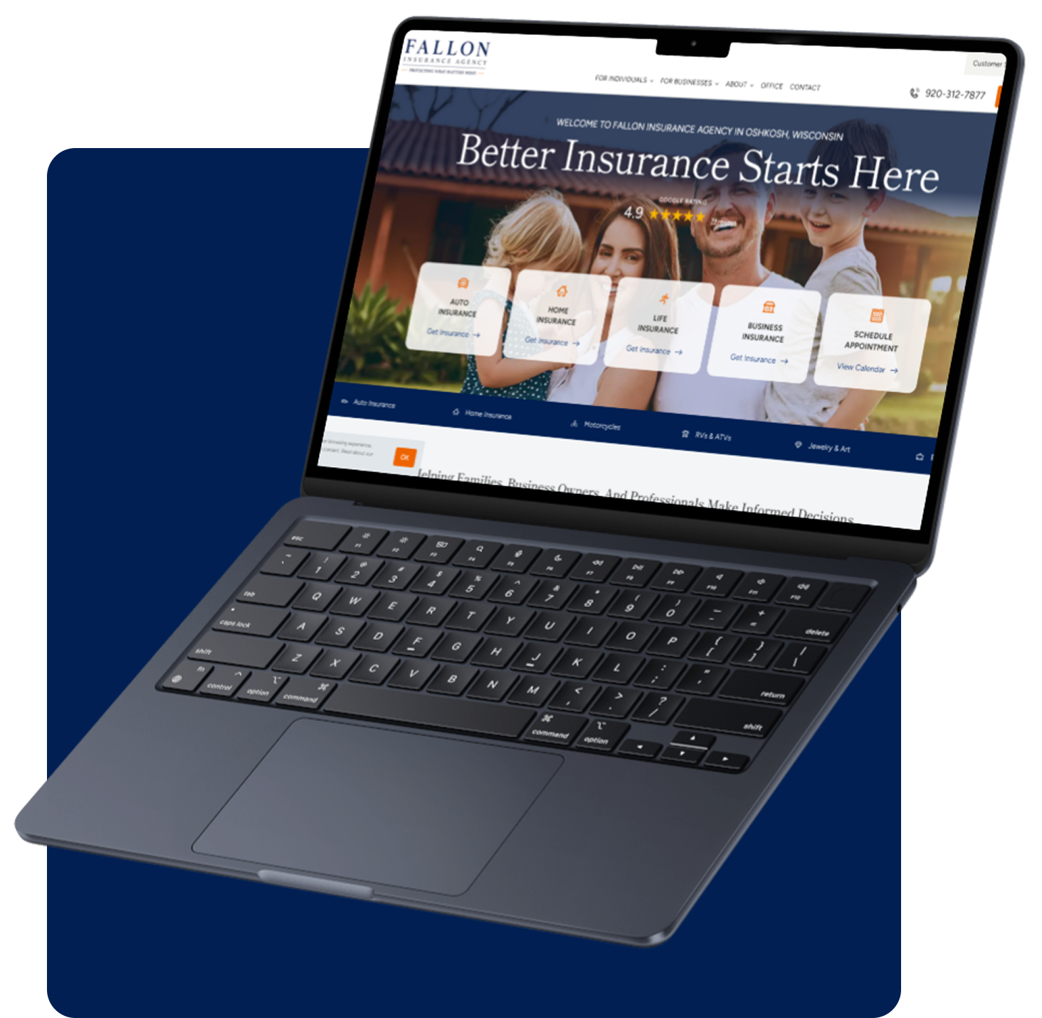 Fallon Insurance Agency website project outcome and business impact