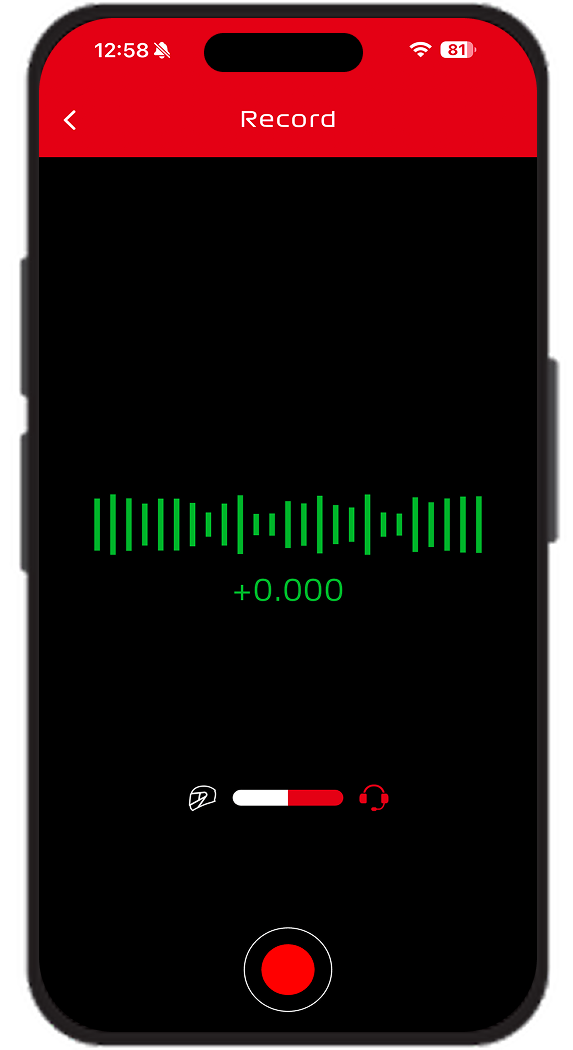 Team Radio live voice recording screen